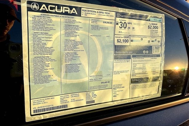 2026 Acura Integra FWD A-Spec with Technology