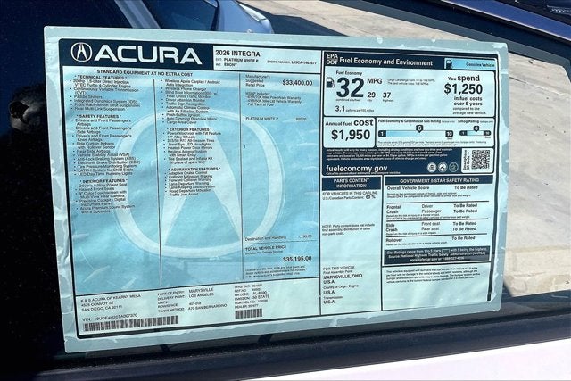 2026 Acura Integra FWD