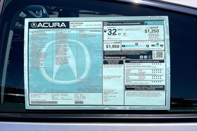 2026 Acura Integra FWD