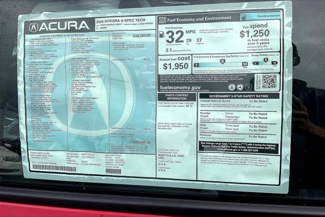 2026 Acura Integra FWD A-Spec with Technology