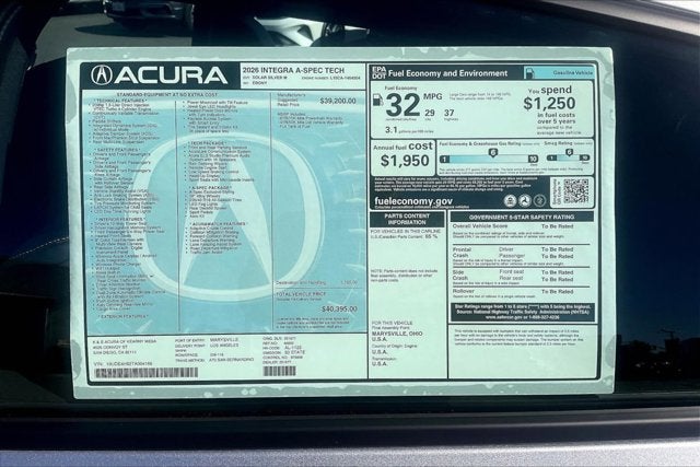 2026 Acura Integra FWD A-Spec with Technology