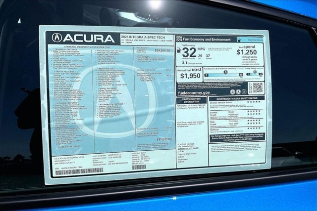 2026 Acura Integra FWD A-Spec with Technology