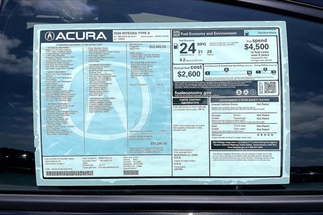 2026 Acura Integra FWD TYPE S