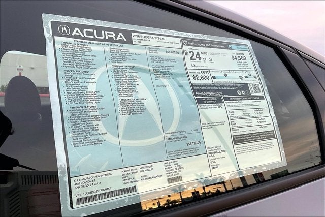 2026 Acura Integra FWD TYPE S