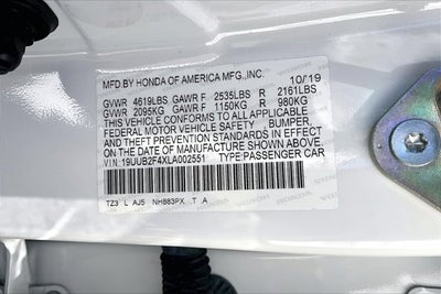 2020 Acura TLX Tech Package