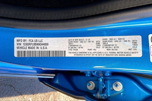 2022 RAM 1500 TRX Crew Cab 4x4 5'7' Box