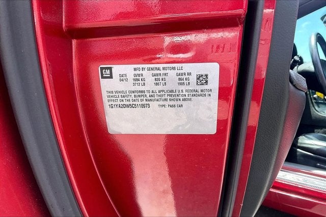 2012 Chevrolet Corvette w/1LT