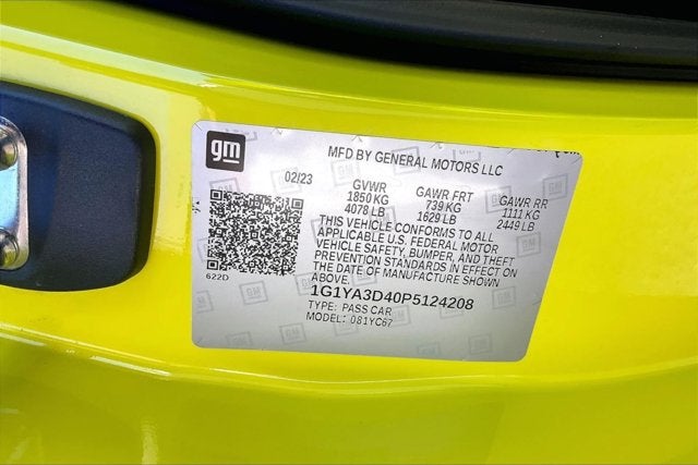 2023 Chevrolet Corvette Stingray RWD Convertible 1LT