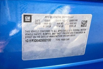 2016 Chevrolet Corvette Z06