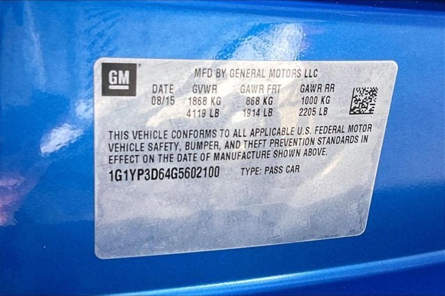 2016 Chevrolet Corvette Z06