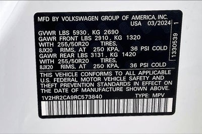 2024 Volkswagen Atlas 2.0T SE w/Technology