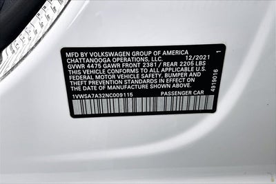 2022 Volkswagen Passat 2.0T SE