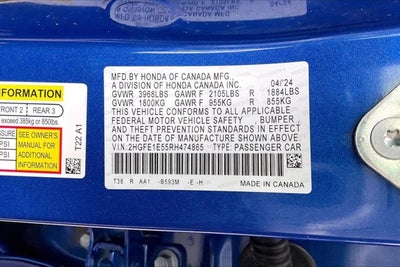 2024 Honda Civic Si Sedan