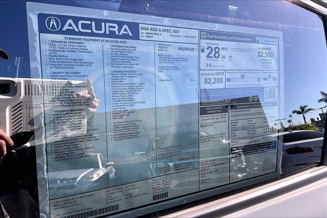 2026 Acura ADX A-Spec with Advance Package