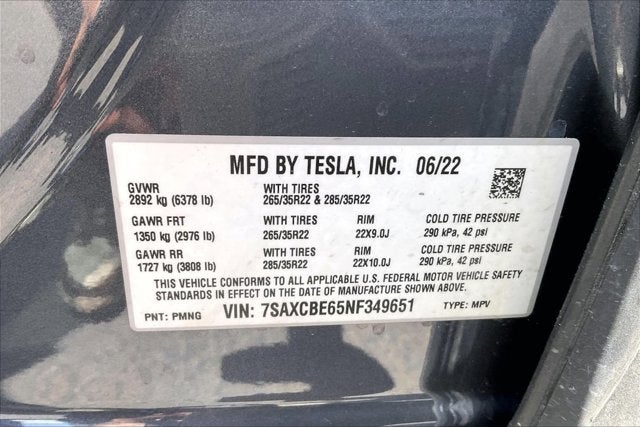 2022 Tesla Model X Plaid Tri Motor All-Wheel Drive