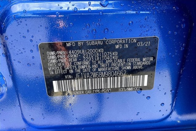 2021 Subaru WRX STI Limited