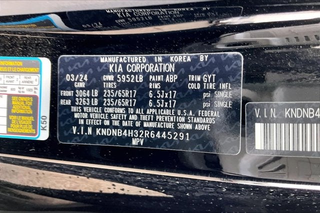 2024 Kia Carnival MPV LX Seat Package