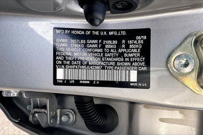 2018 Honda Civic Sport Touring