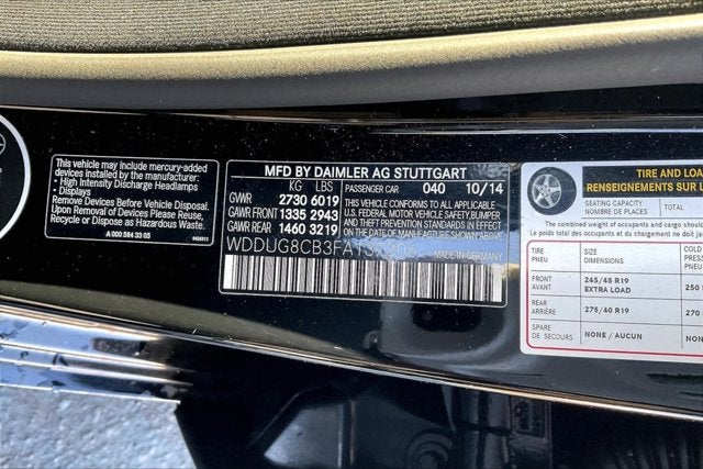 2015 Mercedes-Benz S 550 S 550